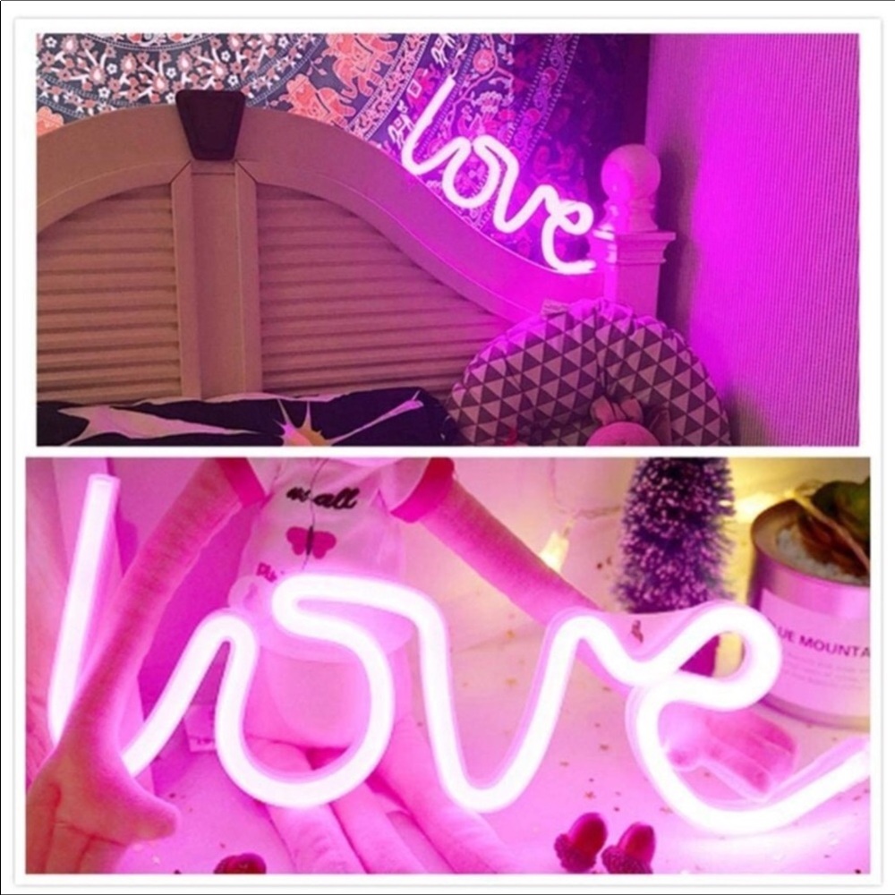 Pink Neon LED Love Light Sign - Picture 4 of 5